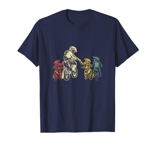 Cool Motocross Dirt Bike Biker Dad & Sons Father's Day T-Shirt