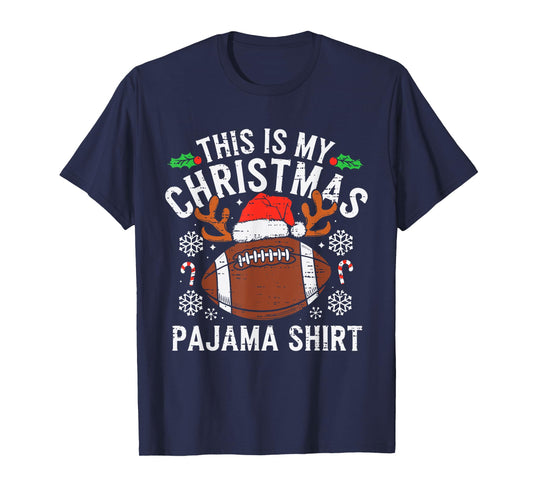 This Is My Christmas Football Pajama Shirt Sport Men Boy Kid T-Shirt