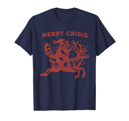 Merry Crisis Funny Xmas Christmas T-Shirt