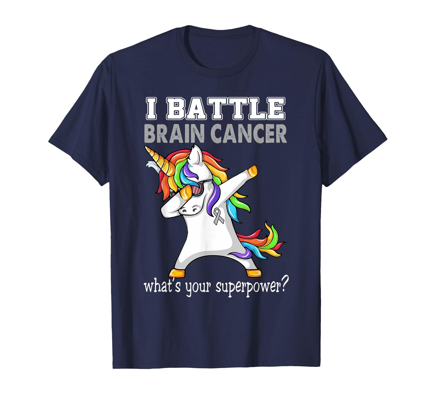 Unicorn I Battle Brain Cancer Awareness T-Shirt