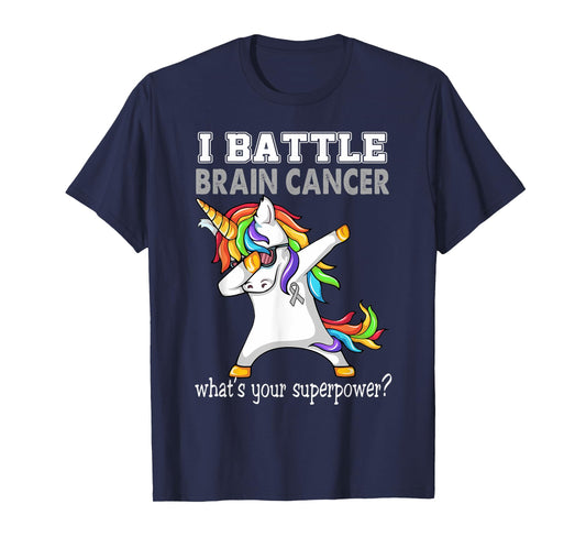 Unicorn I Battle Brain Cancer Awareness T-Shirt