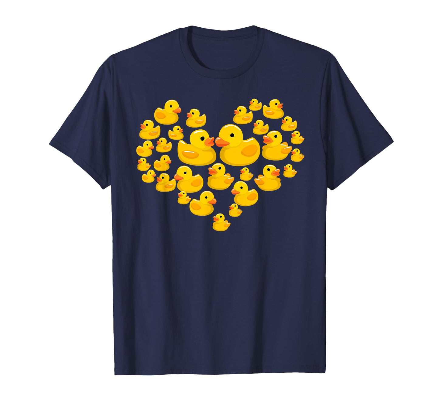 Funny Rubber Duck Gift For Men Women Cool Rubber Ducks Heart T-Shirt