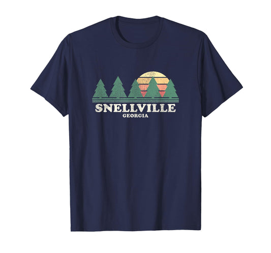 Snellville GA Vintage Throwback Tee Retro 70s Design T-Shirt