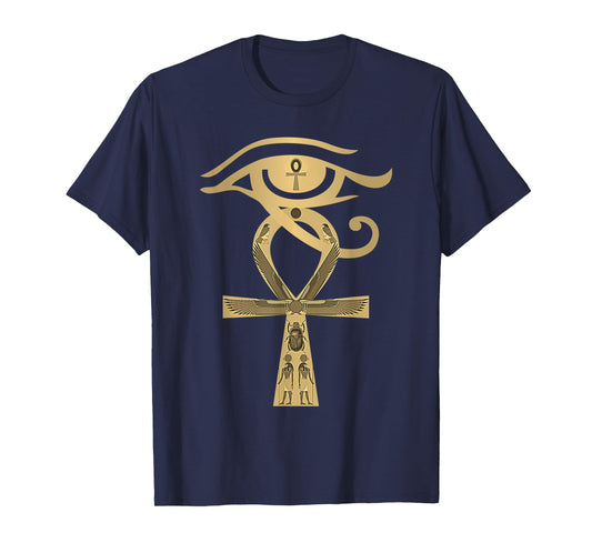 Ancient Egypt Egyptian God Horus Kemetic Heru ANKH T-Shirt