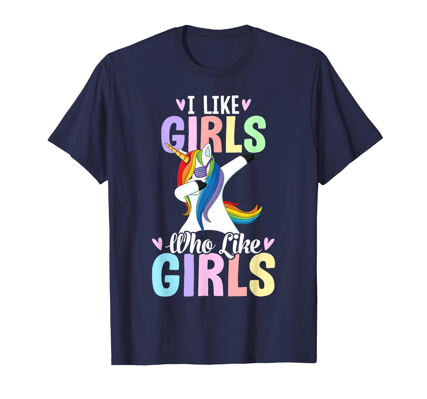 I Like Girls Who Like Girls Lesbian Pride Rainbow Flag LGBTQ T-Shirt