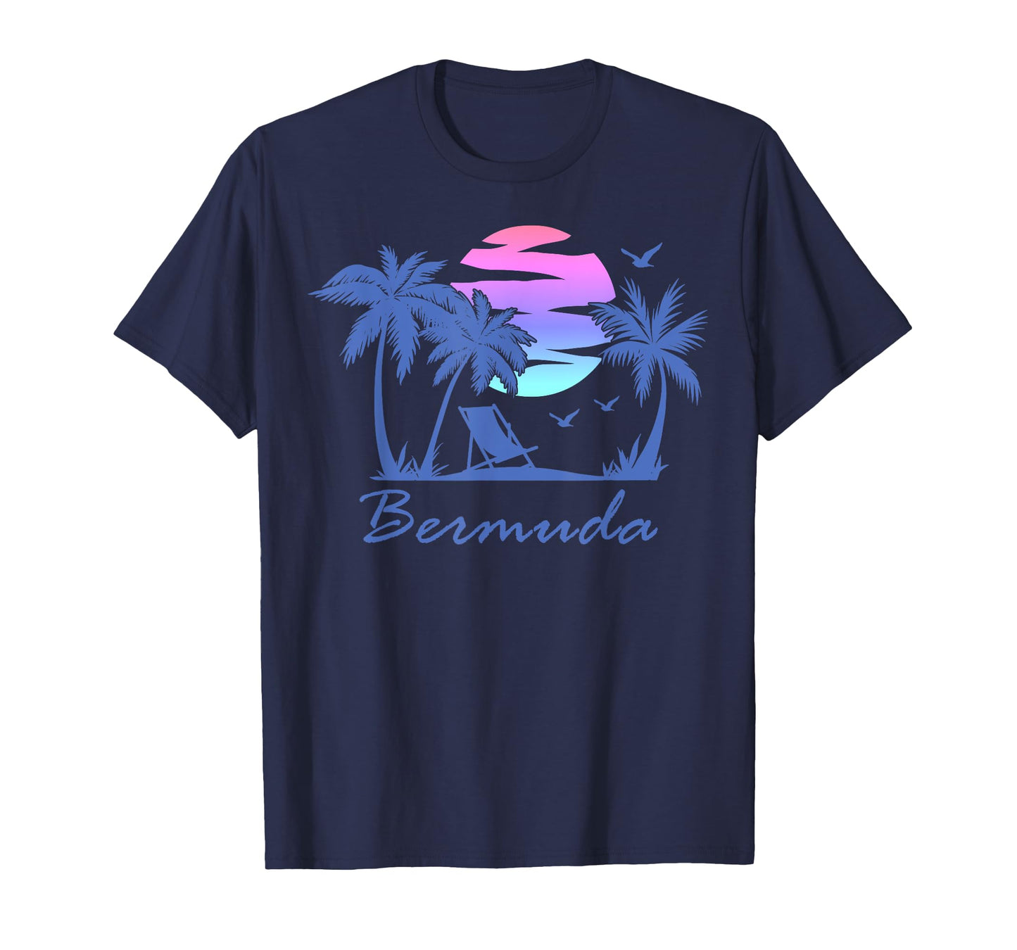 BERMUDA Beach Vacation Trip Retro Vintage Sunset Graphic Men Women Kids T-Shirt