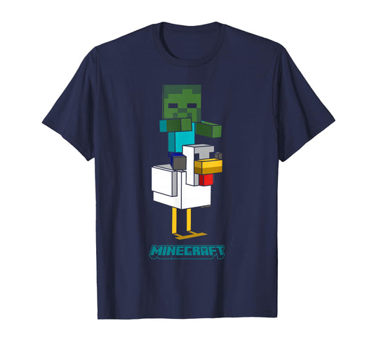 Minecraft Chicken Jockey Lurking Portrait T-Shirt