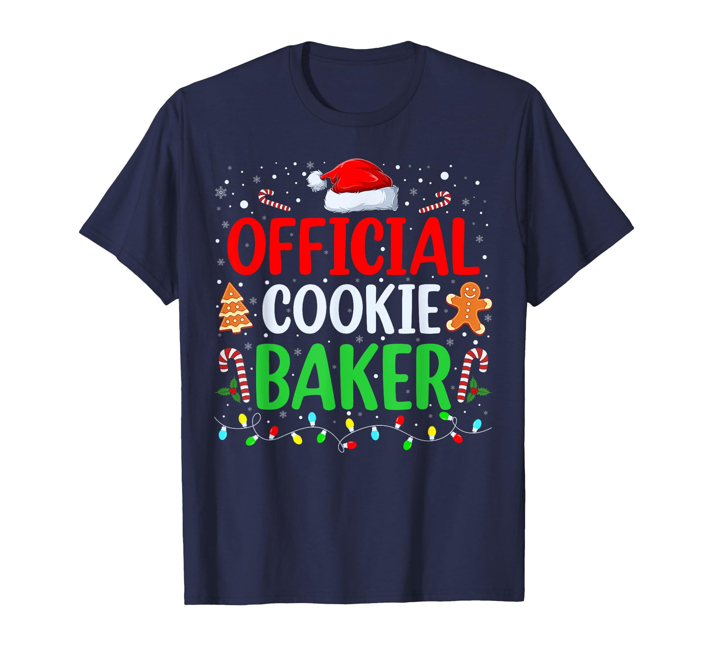 Official Cookie Baker Funny Christmas Xmas Couples Matching T-Shirt