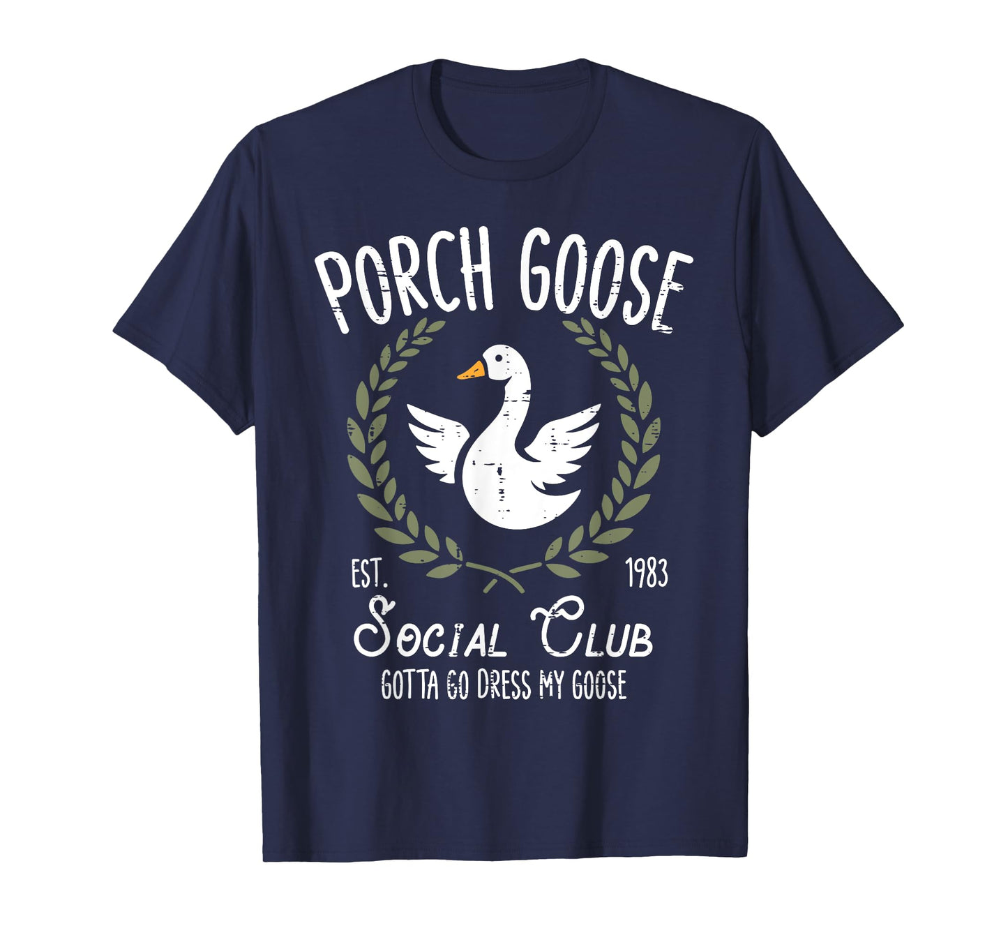 Porch Goose Social Club Funny Silly Animal Women Men Kids T-Shirt