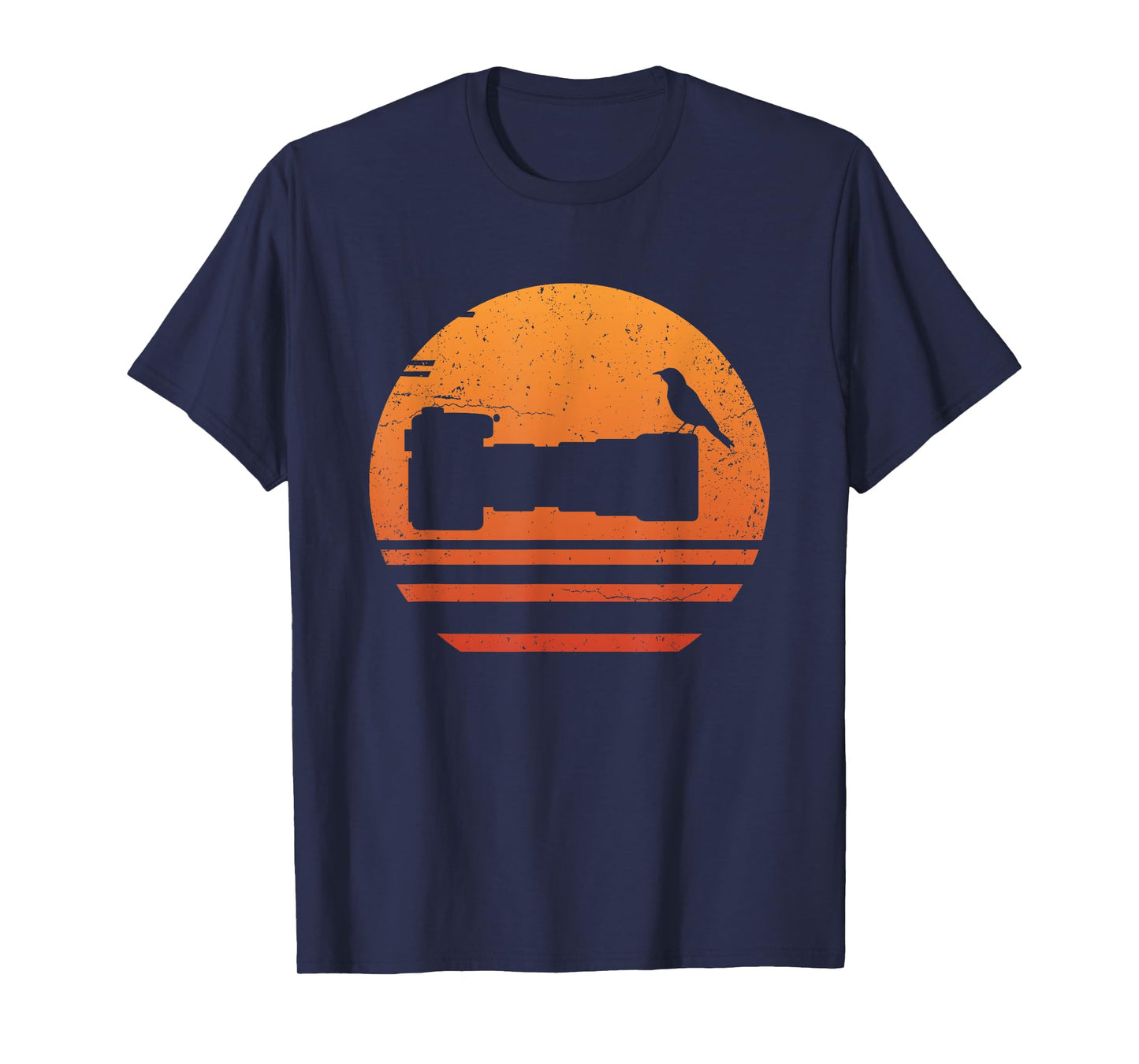 Bird Photographer Camera Retro T-Shirt