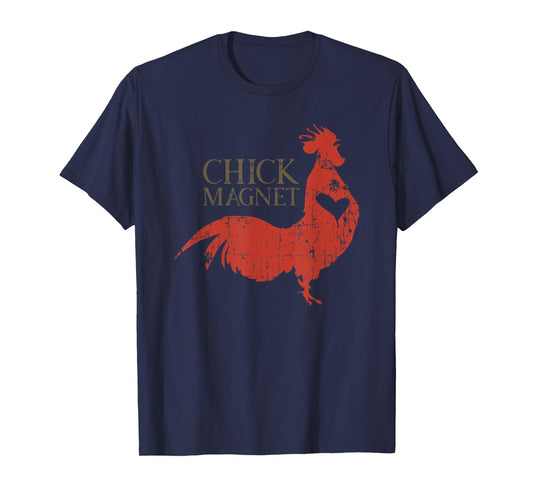 Chick Magnet Funny Rooster Adult Humor Retro Vintage T-Shirt