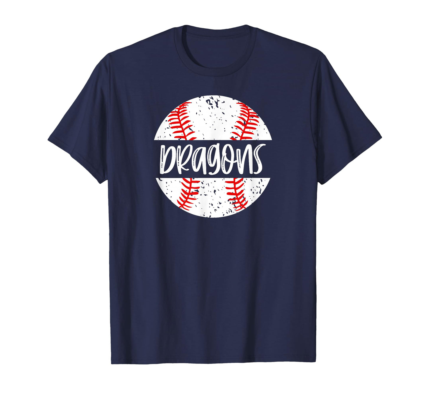 Dragons Baseball Team Mascot School Spirit Game Day T-Shirt