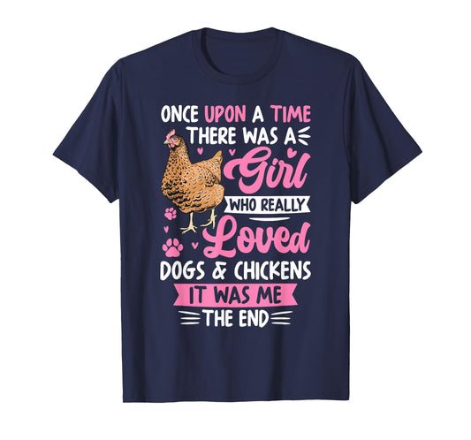 Women Chicken Shirt For Girls Chicken Dog Lover Farmer Kids T-Shirt