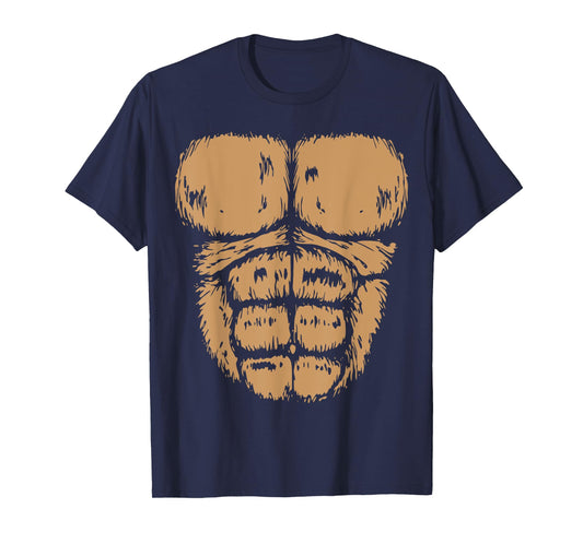 Gorilla Monkey Belly Chest Costume DIY Halloween T-Shirt