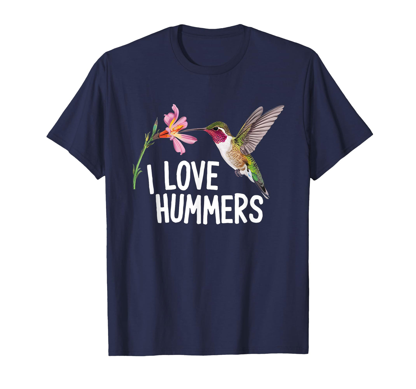 Cool I Love Hummers bird cute Colibri Flower Tropical Summer T-Shirt for Men Women Kids