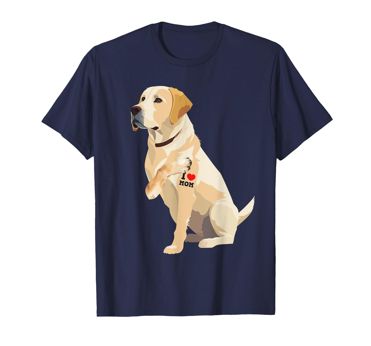I Love Mom - Tattooed Labrador Dog Owner Animal Pet Trainer T-Shirt for Men Women Girls Kids