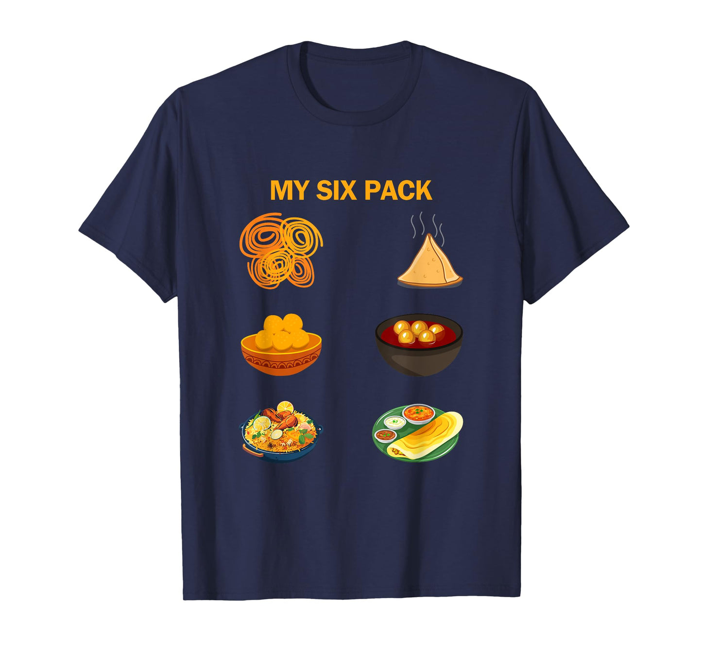 My Six Pack Biryani Punjabi Indian Food Pakistan Humor Funny T-Shirt