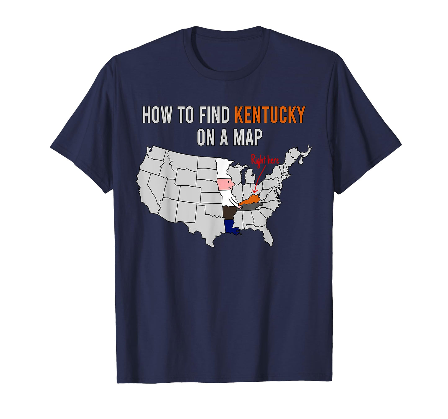 How To Find Kentucky On A Map Chef Holding Fried Chicken T-Shirt