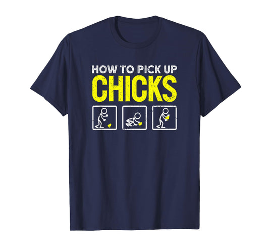 How To Pick Up Chicks Funny Kids Mens Easter T-Shirt