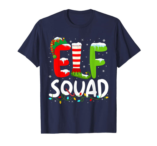 Elf Family Christmas Matching Pajamas Xmas Elf Squad T-Shirt