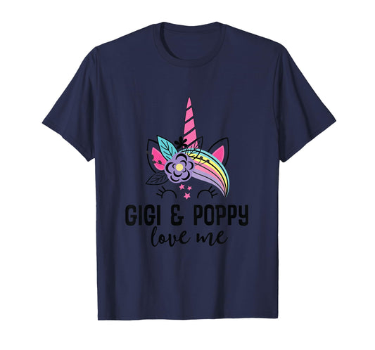 Kids My Gigi and Poppy Love Me Unicorn T-Shirt