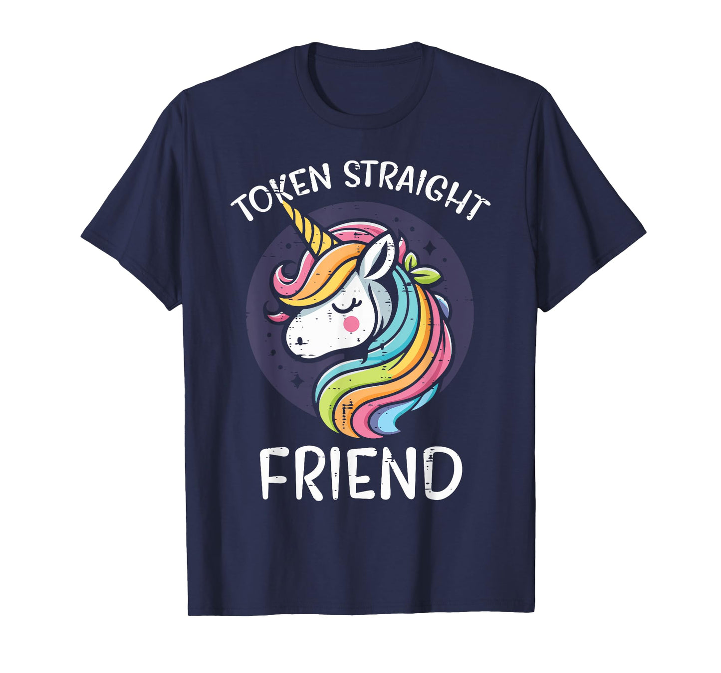 Gay Pride Straight Unicorn LGBTQ Ally Rainbow Women Girls T-Shirt