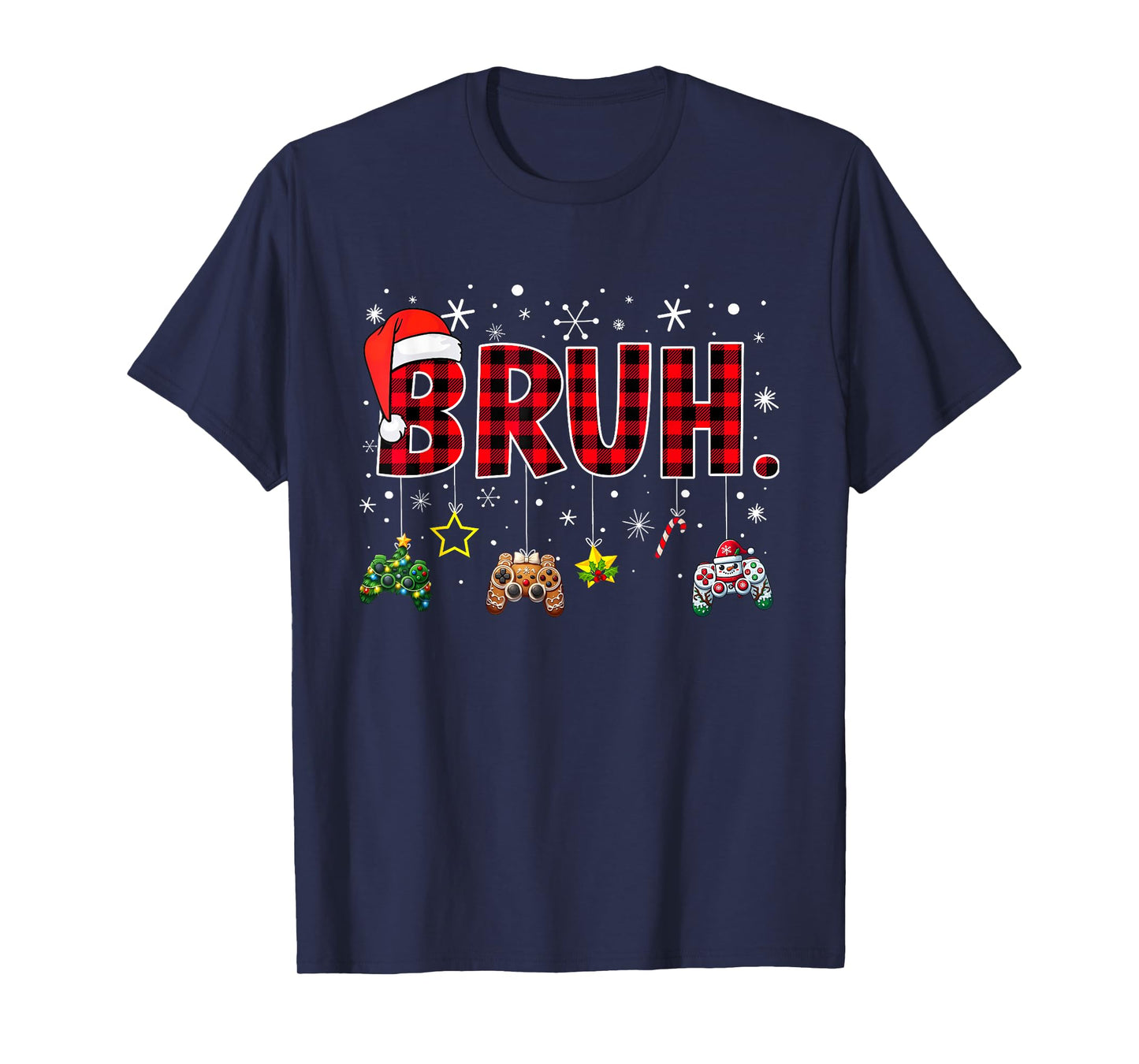 Christmas Bruh Gamer Controller Xmas Gaming Boys Kids Youth T-Shirt