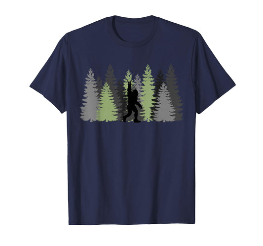 Bigfoot In The Forest Funny Sasquatch Bigfoot T-Shirt