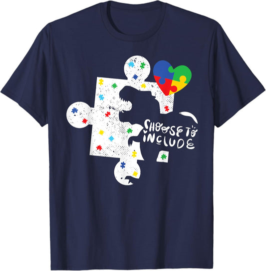 Choose To Include Special Education Teacher Autism Awareness Men Women Girls Kids T-Shirt