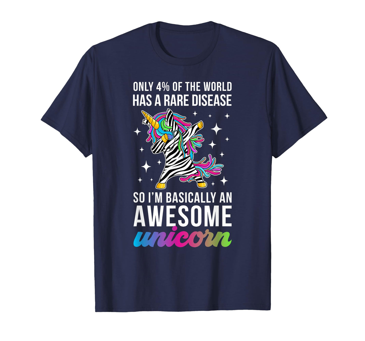 Rare Disease Day For Proud Rare Disease Fighters Unicorn Rare Disease Awareness T-Shirt - Women's Black Small Classic Fit Short Sleeve Crew Neck T-Shirt