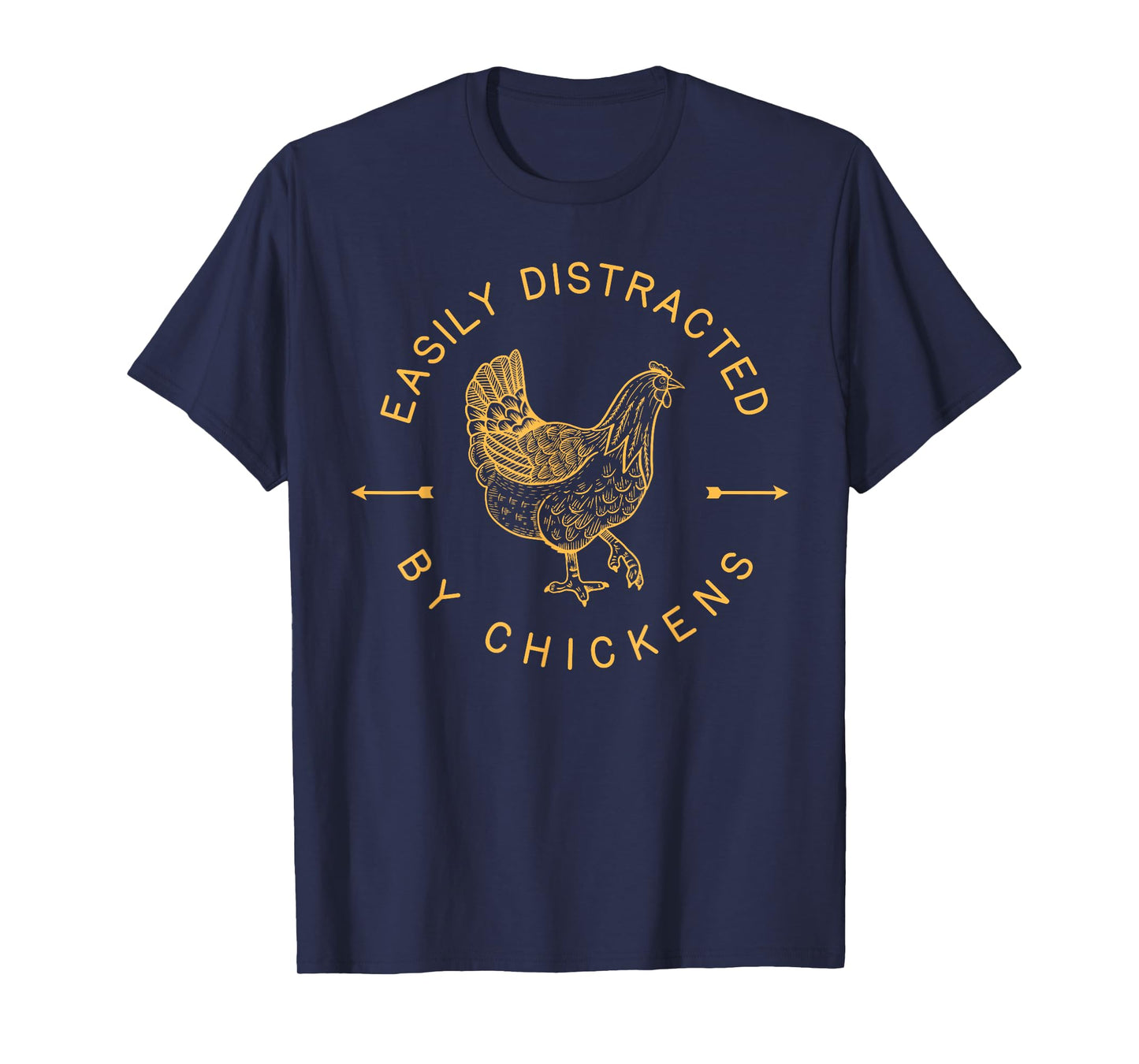 Easily Distracted by Chicken Shirt Farm Animal Hen Gift 2 T-Shirt