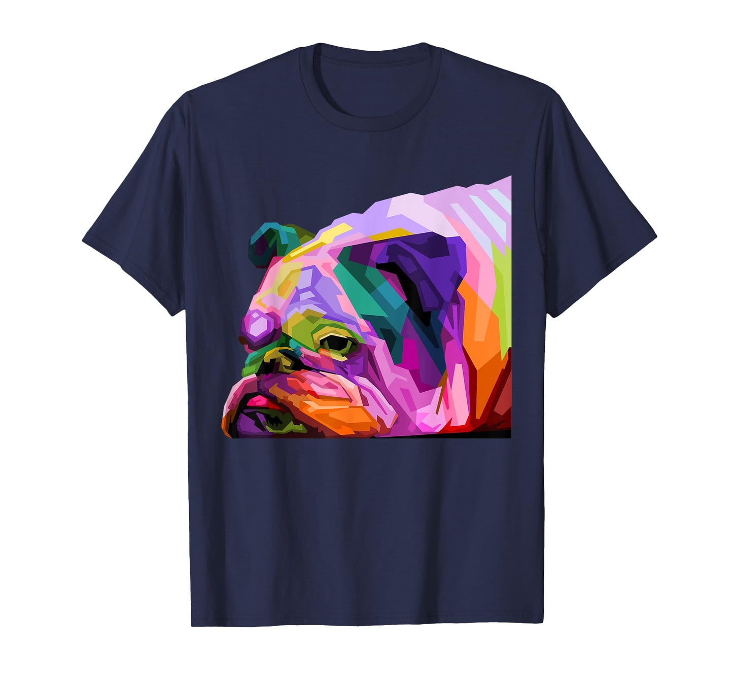 English British Bulldog Pop Art Portrait for Dog Owners T-Shirt