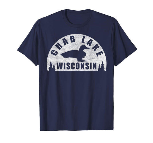 Crab Lake Northern Wisconsin Loon T-Shirt