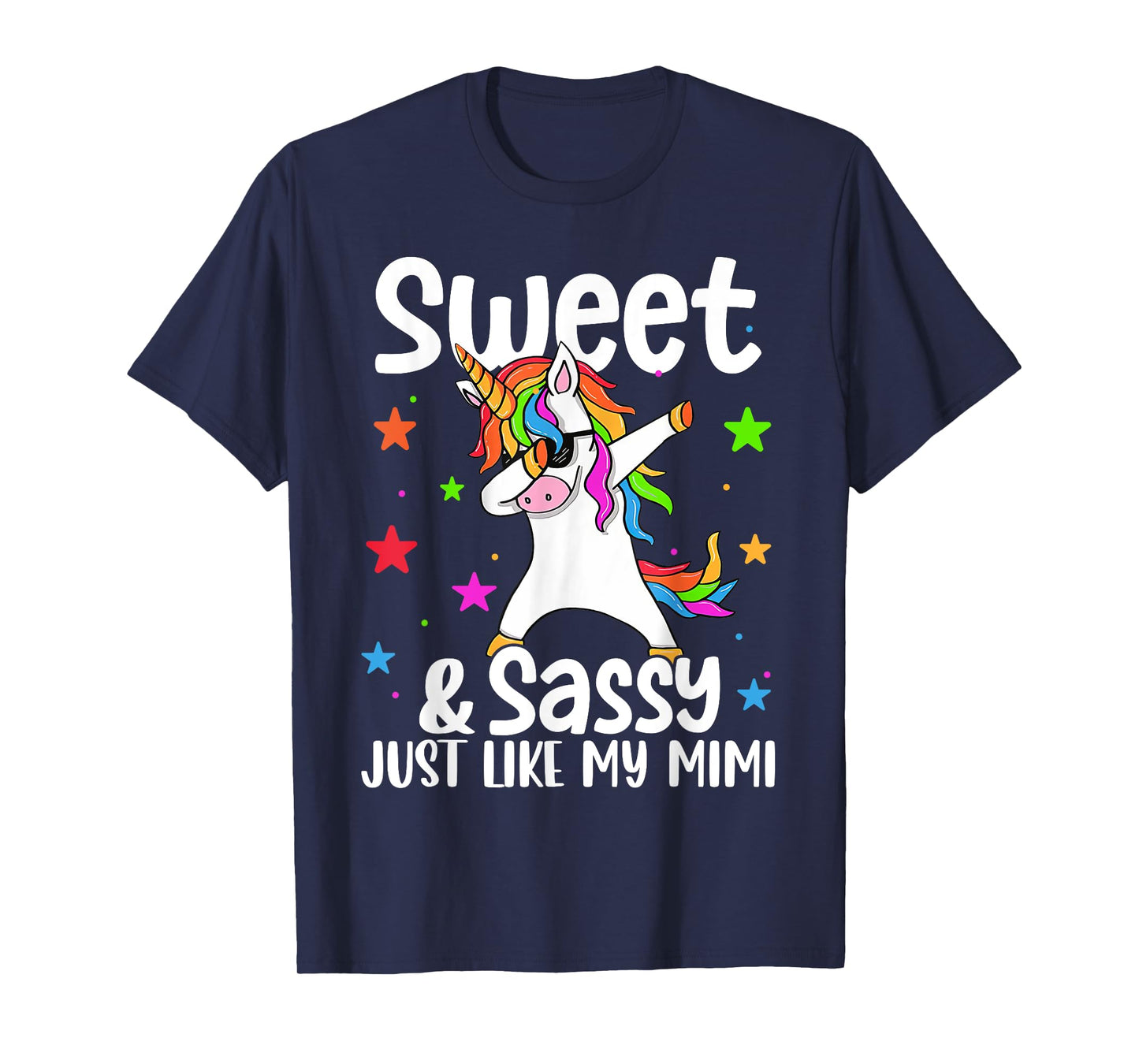 Sassy Like My Mimi Dabbing Unicorn Cute Grandma T-Shirt