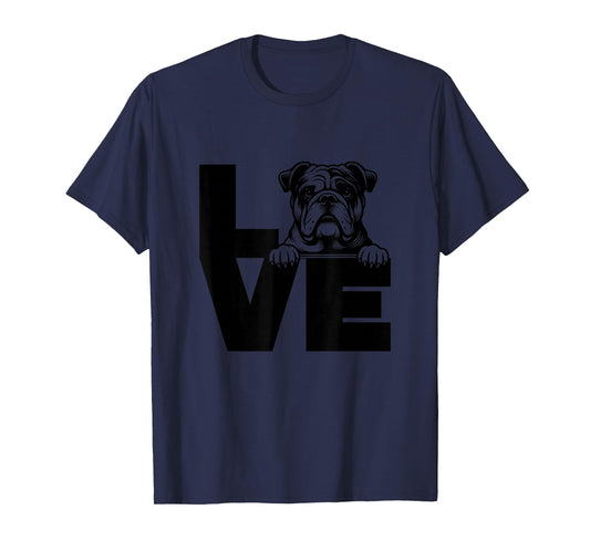 Love Bulldog Dog T-Shirt