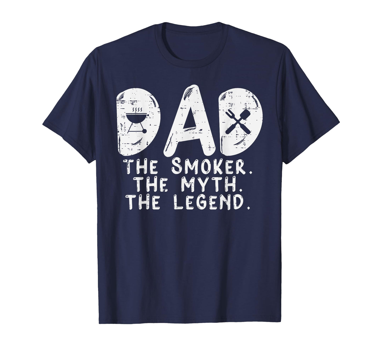 Dad Smoker Myth Legend Bbq Grilling Smoking Father Daddy Men T-Shirt