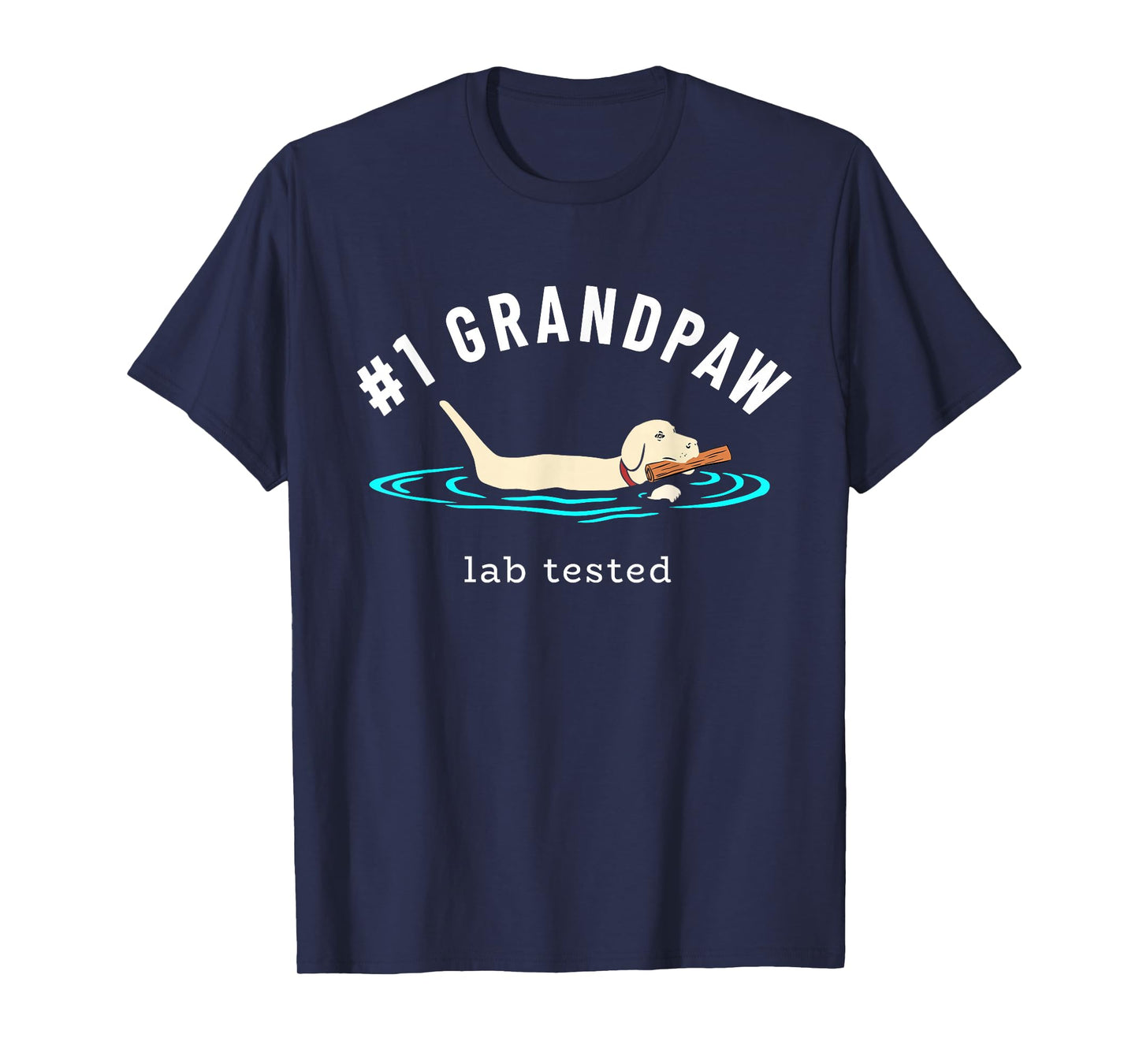 Yellow Labrador Retriever Dog Grandpa - #1 Grandpaw T-Shirt