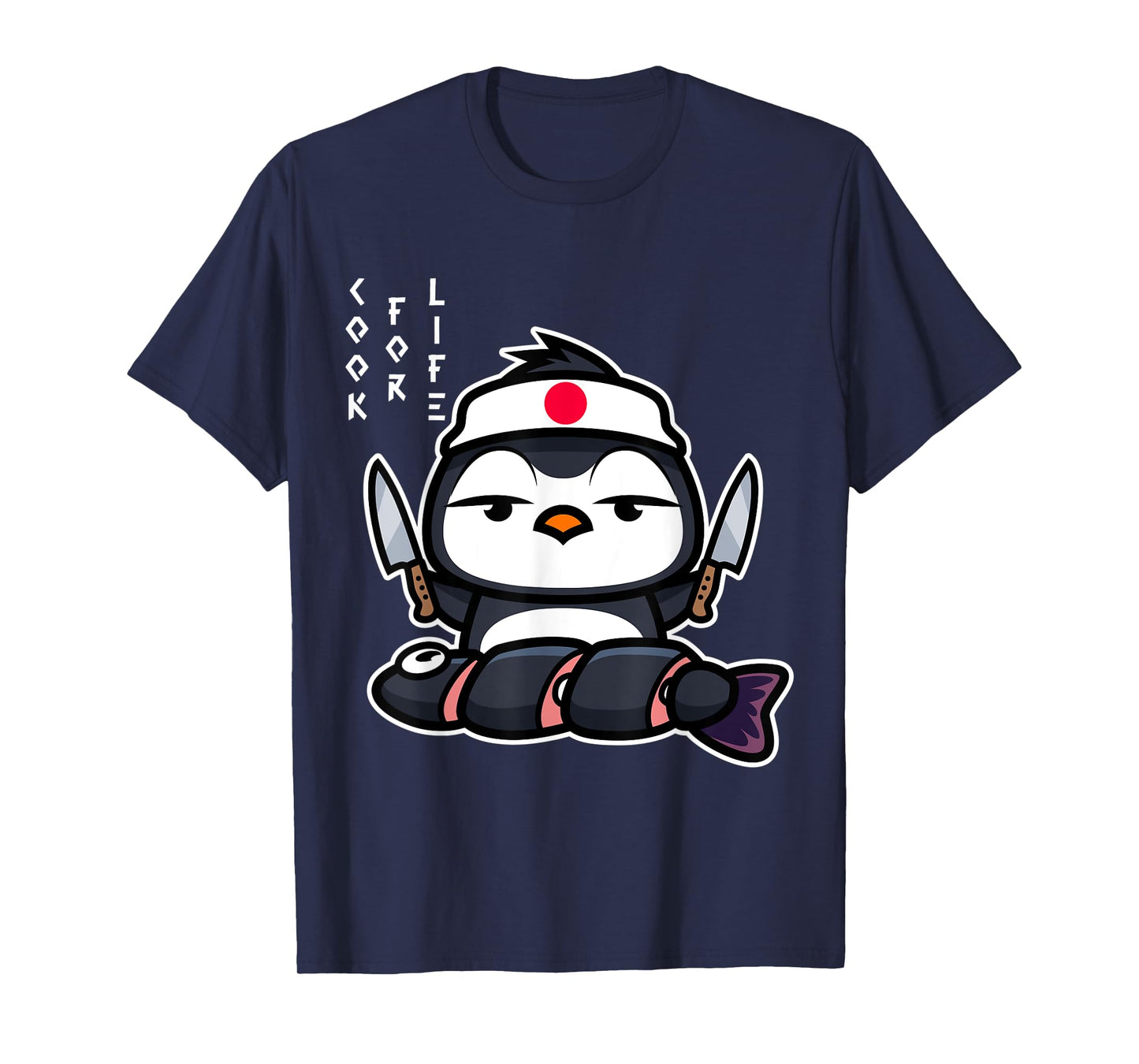 Japanese Penguin Cook Asian Food Funny T-Shirt