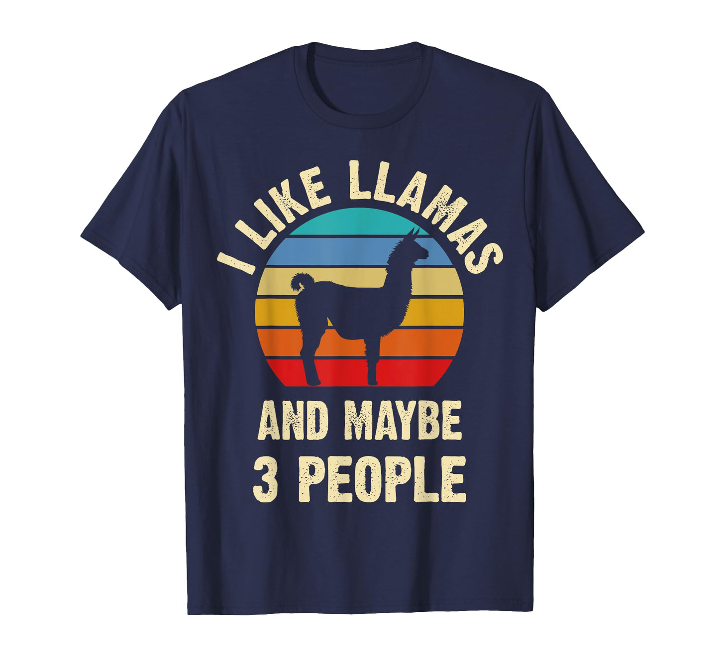 I like Llamas and maybe 3 people funny vintage theme Bird T-Shirt
