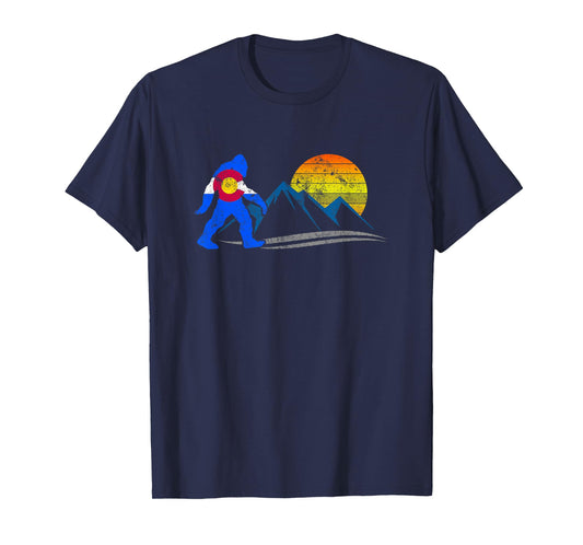 Colorado Bigfoot Mountains Retro Vintage Graphic Design T-Shirt
