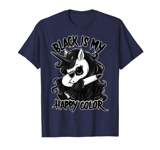Gothic Unicorn Dabbing - Black is my lucky colour T-Shirt