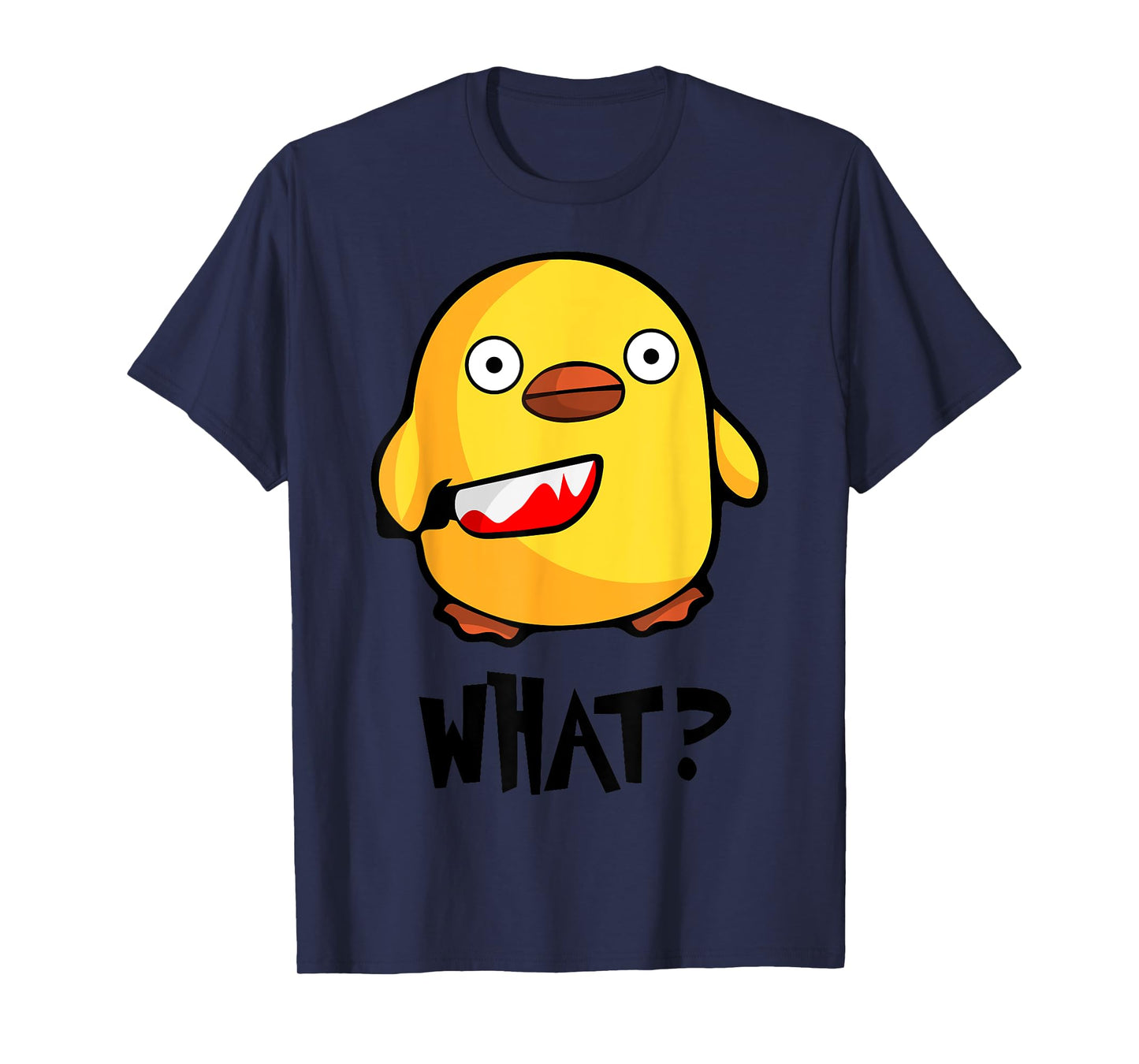 Chicken What? Funny Cute baby chick with knife T-Shirt