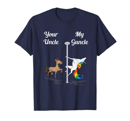 Your Uncle My Guncle You Me Dancing Unicorn Rainbow Dance T-Shirt