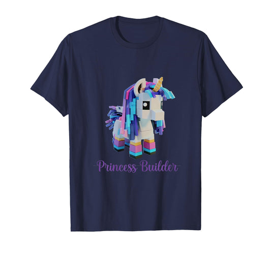 Unicorn Building Blocks Bricks Girl Birthday Gift T-Shirt