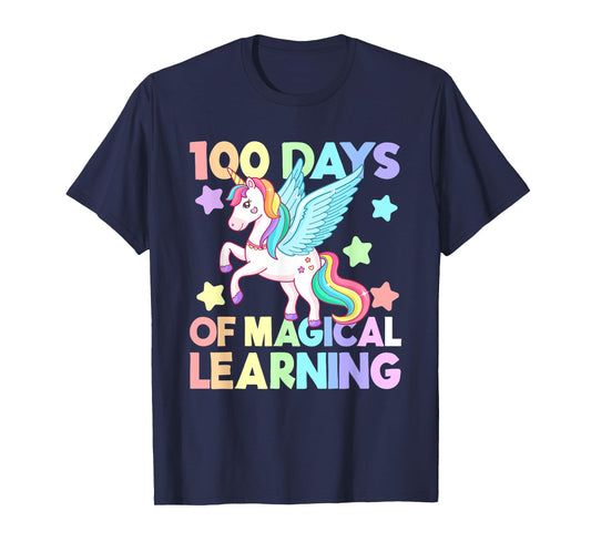 100 Days Of Magical Learning , 100 Days Of School Unicorn T-Shirt