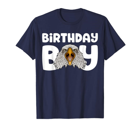 Eagle Birthday Boy Party Bird Kids Boys Bald Eagle Birthday T-Shirt