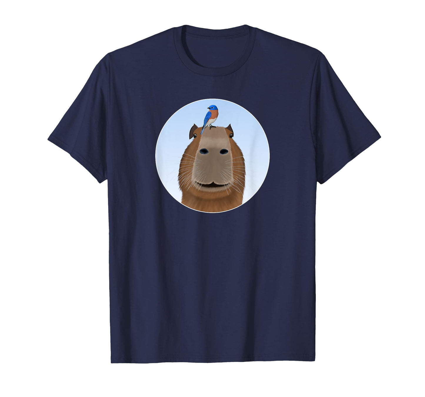 Capybara with Bluebird Bird Birdwatching Birding Animal T-Shirt