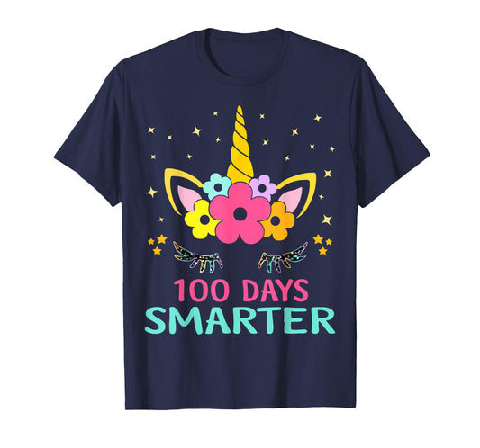 100 Days of School Unicorn Girls Teacher 100th Day of School T-Shirt