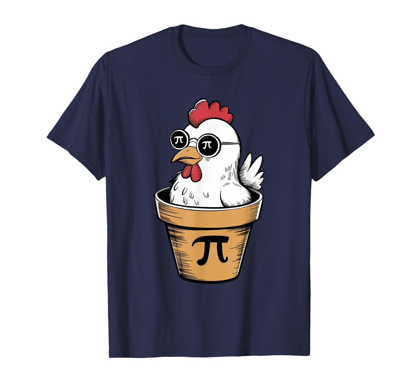 Funny Chicken Pot Pi 3.14 Math Science Pi Symbol Teacher Kid T-Shirt