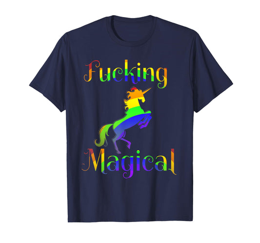 Fucking Magical Rainbow Unicorn Graphic T-shirt T-Shirt